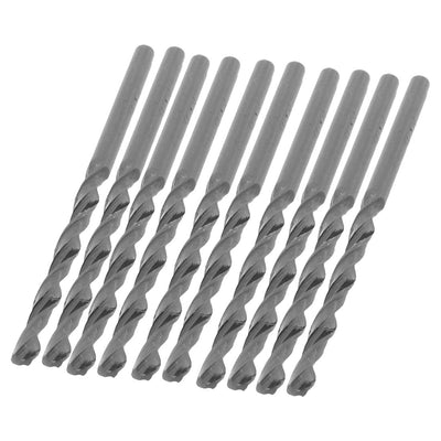 Harfington 10 Pcs Gray HSS 3mm Diameter Straight Shank Twist Drill Bits