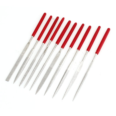 Harfington 10 Pcs 140 x 3mm Shank Precision Jewelers Hand Warding Needle Checkering Files