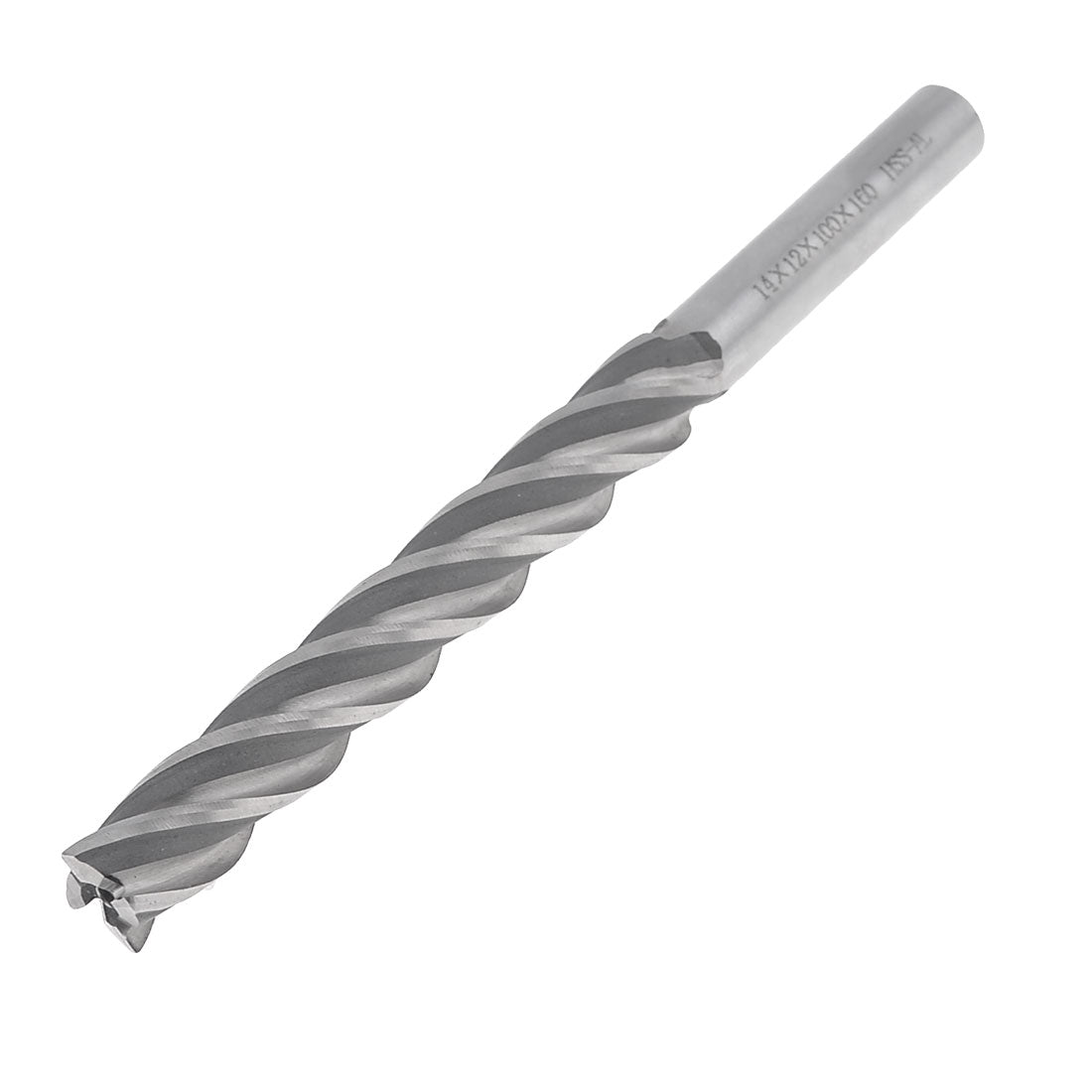 Harfington Silver Tone HSS Helical Groove 4 Flute 14mm Cutting Dia End Mill