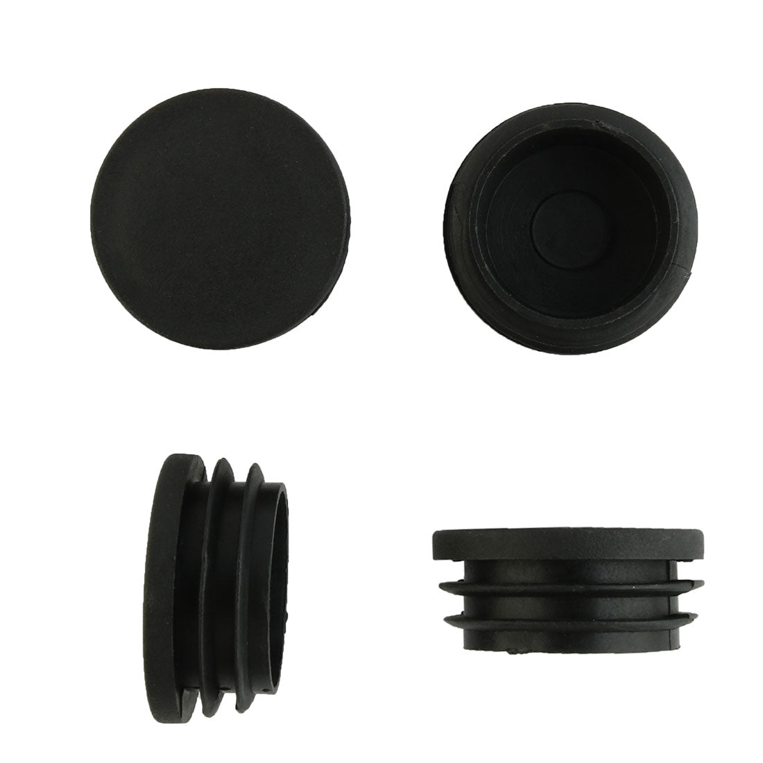Harfington 19mm Dia Round Plastic Blanking End Cap Tubing Tube Insert 4 Pcs