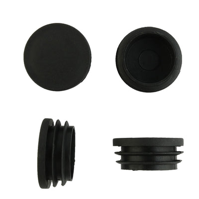 Harfington 19mm Dia Round Plastic Blanking End Cap Tubing Tube Insert 4 Pcs