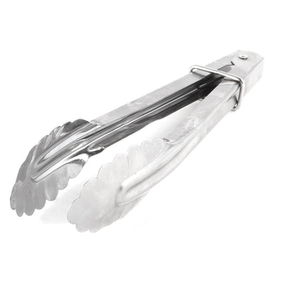 Harfington 18cm Long Foldable Bread Salad Food Serving Scalloped Tong Clamp