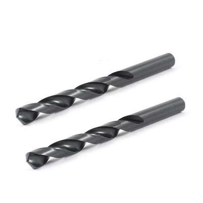 Harfington 130mm Long HSS 10mm Diameter Straight Shank Twist Drill Bit 2pcs