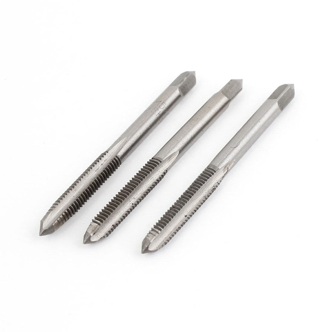 Harfington 3 Pcs Replacement M5x0.8 HSS Straight Flute Lead Hand  Gray