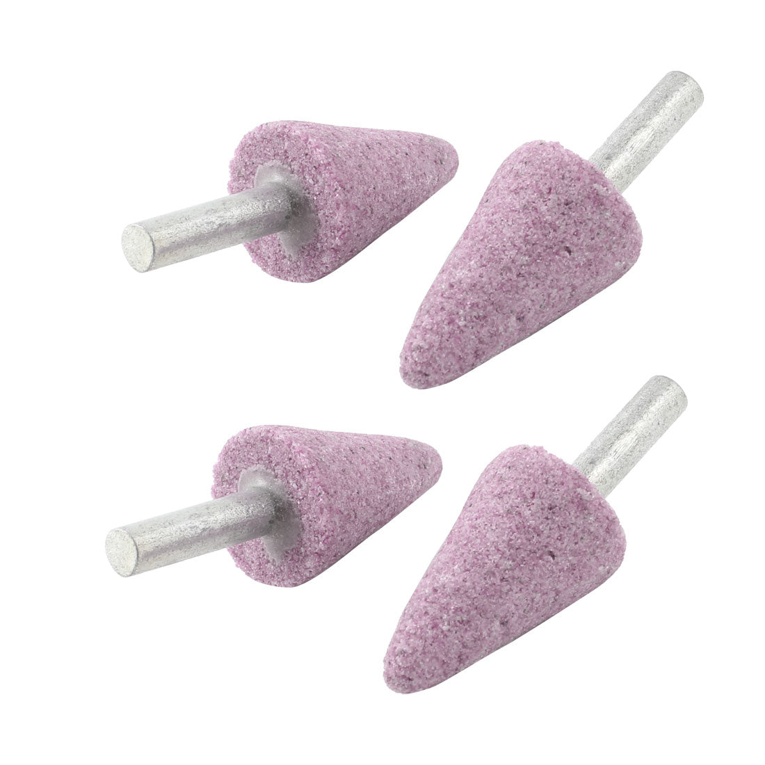 Harfington Grinding Polishing Taper Shape 20mm Dia Purple Mounted Pointed Stone 4 Pcs
