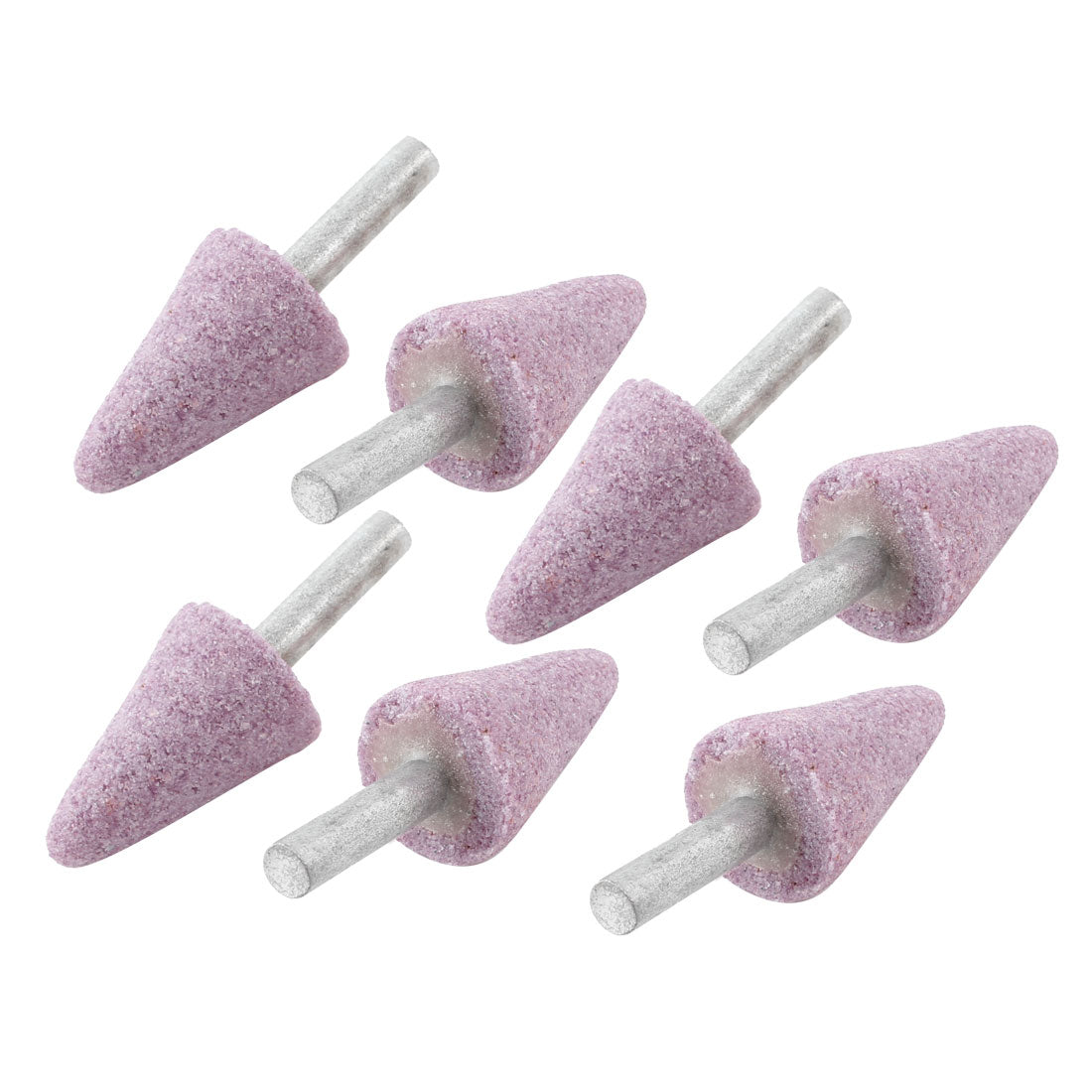 Harfington Grinding Polishing Taper Shape 20mm Dia Purple Mounted Pointed Stone 7 Pcs