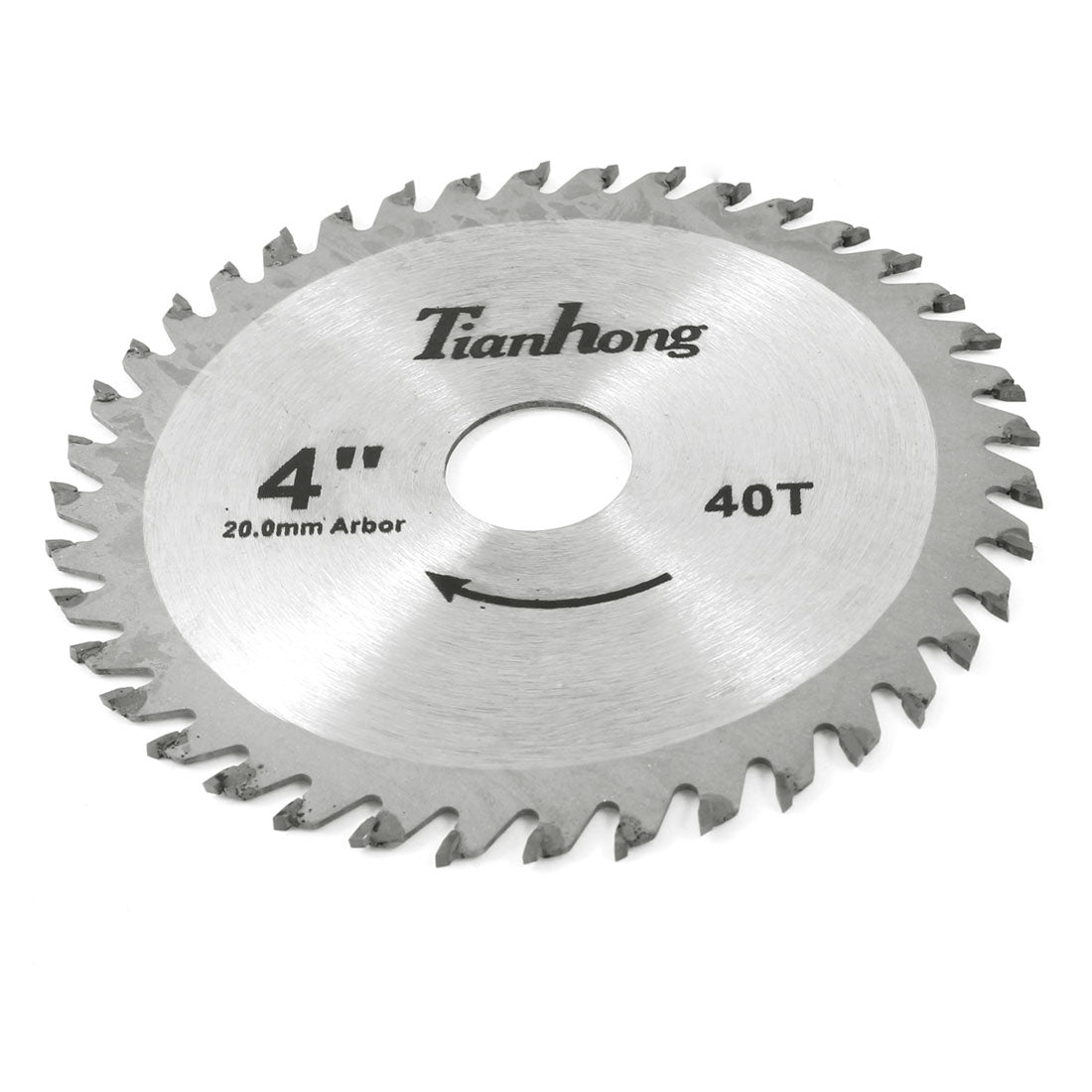 Harfington Silver Tone Steel 40 Teeth 105mm Cutting Dia Saw Blade for Carpentry