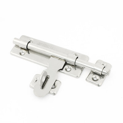 Harfington 13.5cm Stainless Steel Drawer Door Safety Latch Barrel Bolt Silver Tone
