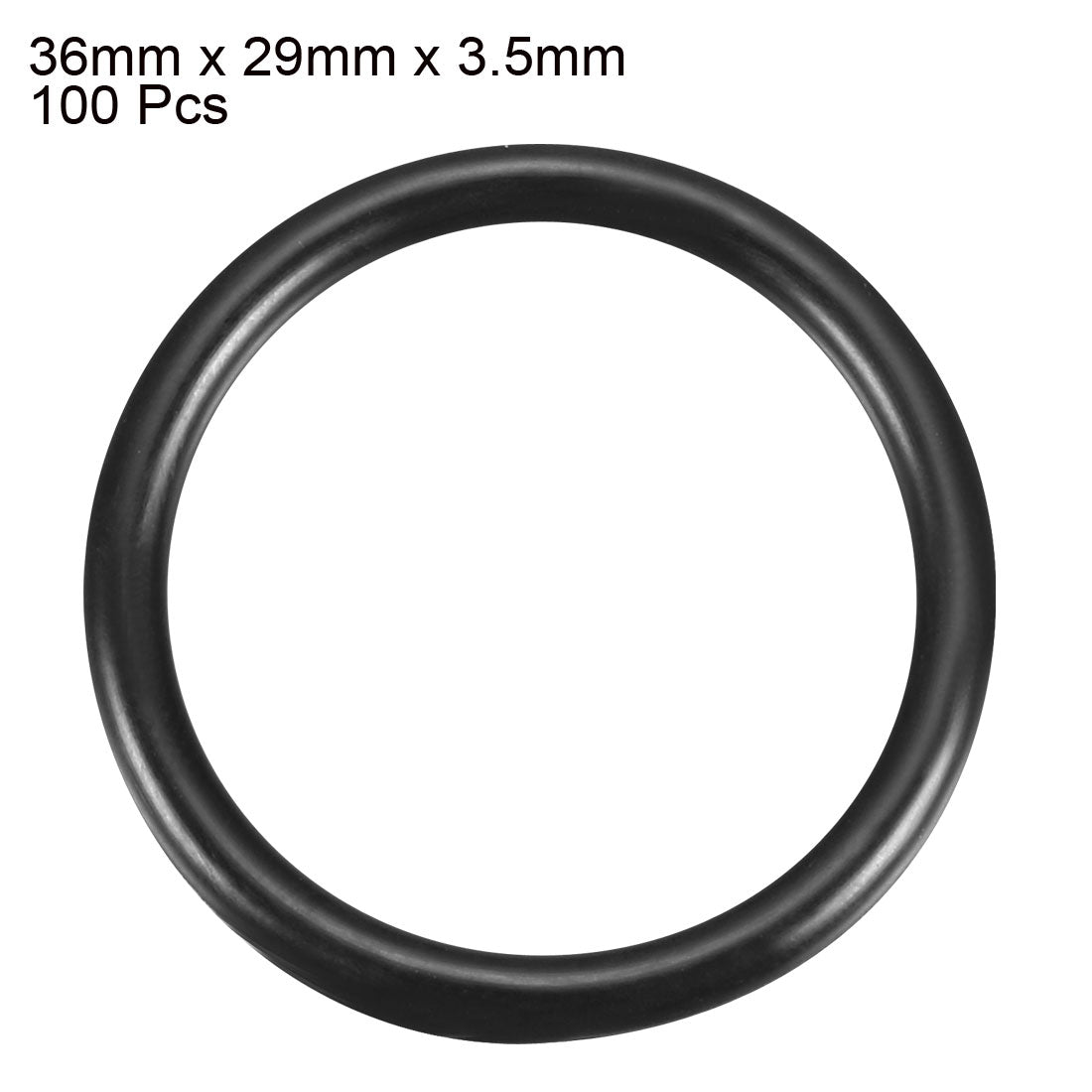 Harfington Nitrile Rubber O-Rings Metric Buna-N Sealing Gasket 100Pcs