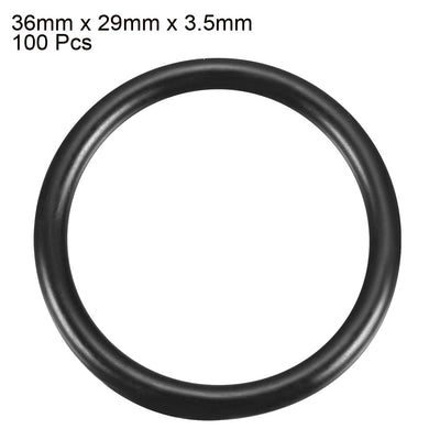 Harfington Nitrile Rubber O-Rings Metric Buna-N Sealing Gasket 100Pcs