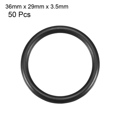 Harfington Nitrile Rubber O-Rings, Metric Buna-N Sealing Gasket 50Pcs