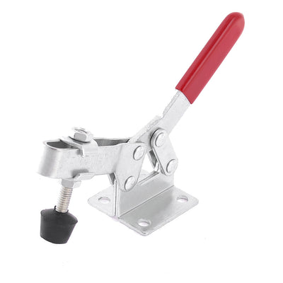 Harfington 182Kg 401 Lbs U Shaped Bar Flange Base Horizontal Type Toggle Clamp 201C Red