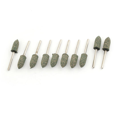 Harfington 8mm Dia Abrasive Bit Polishing Tool Cone Shape Point Grinding Head 10 Pcs