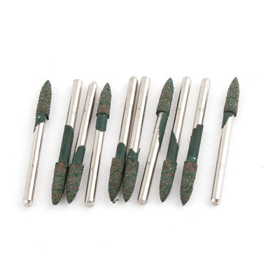 Harfington 3mm Dia Abrasive Bit Polishing Tool Cone Point Grinding Mounted Head 10 Pcs