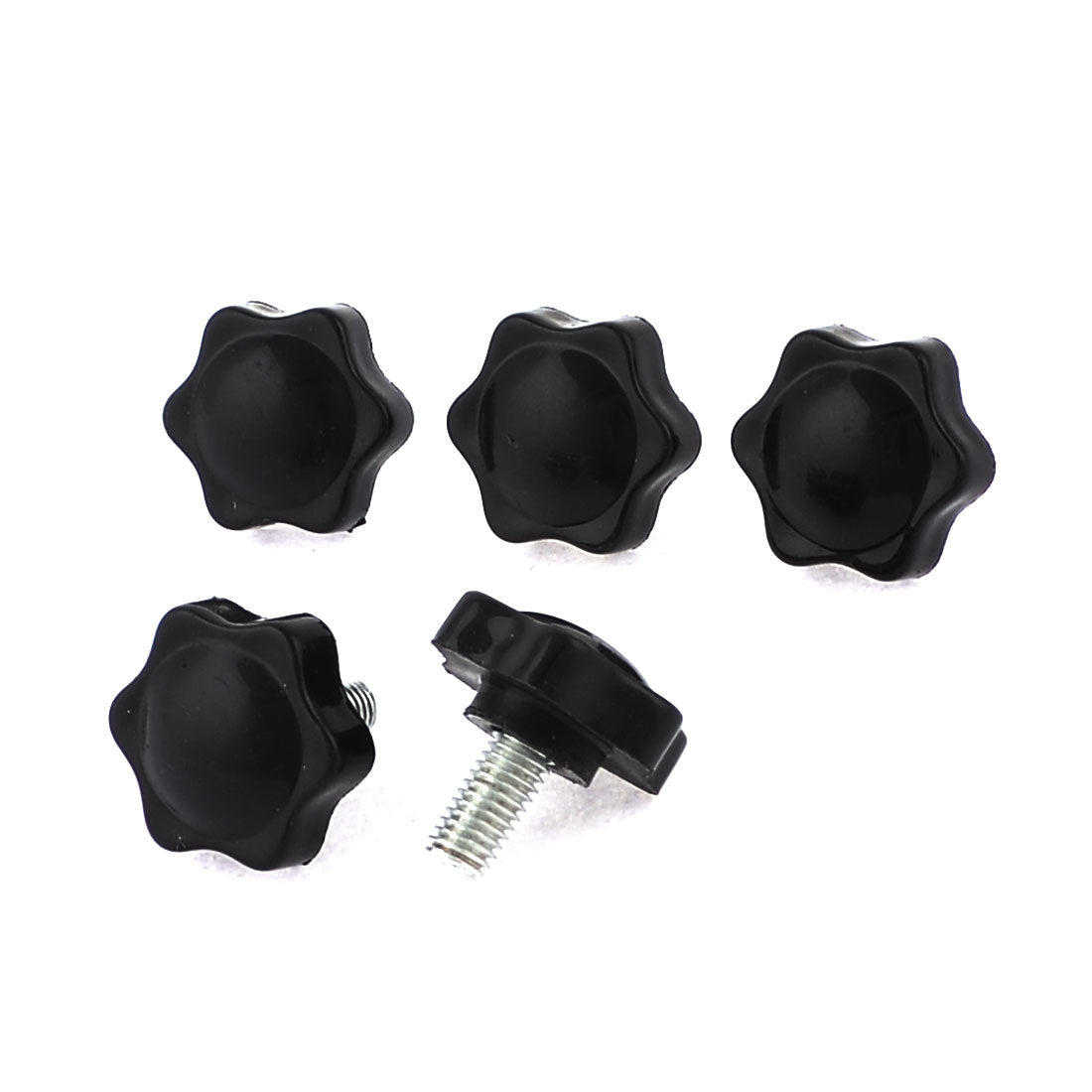 Harfington 8mm x 15mm Male Thread Pentagram Head 30mm Height Clamping Knob 5 Pcs
