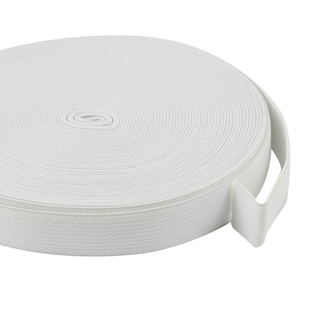 Harfington 18 mm x 12 m, weißes geflochtenes Gummiband als Ersatz für das Nähen von Kleidung