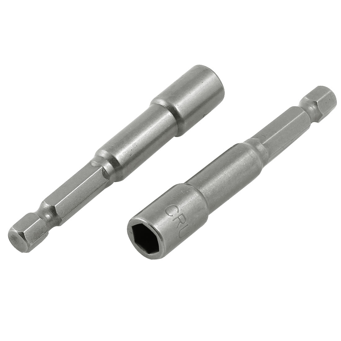 Harfington Screwdriver Drivers Drills 7mm Hex Socket Adapters Bit Gray 2 Pcs