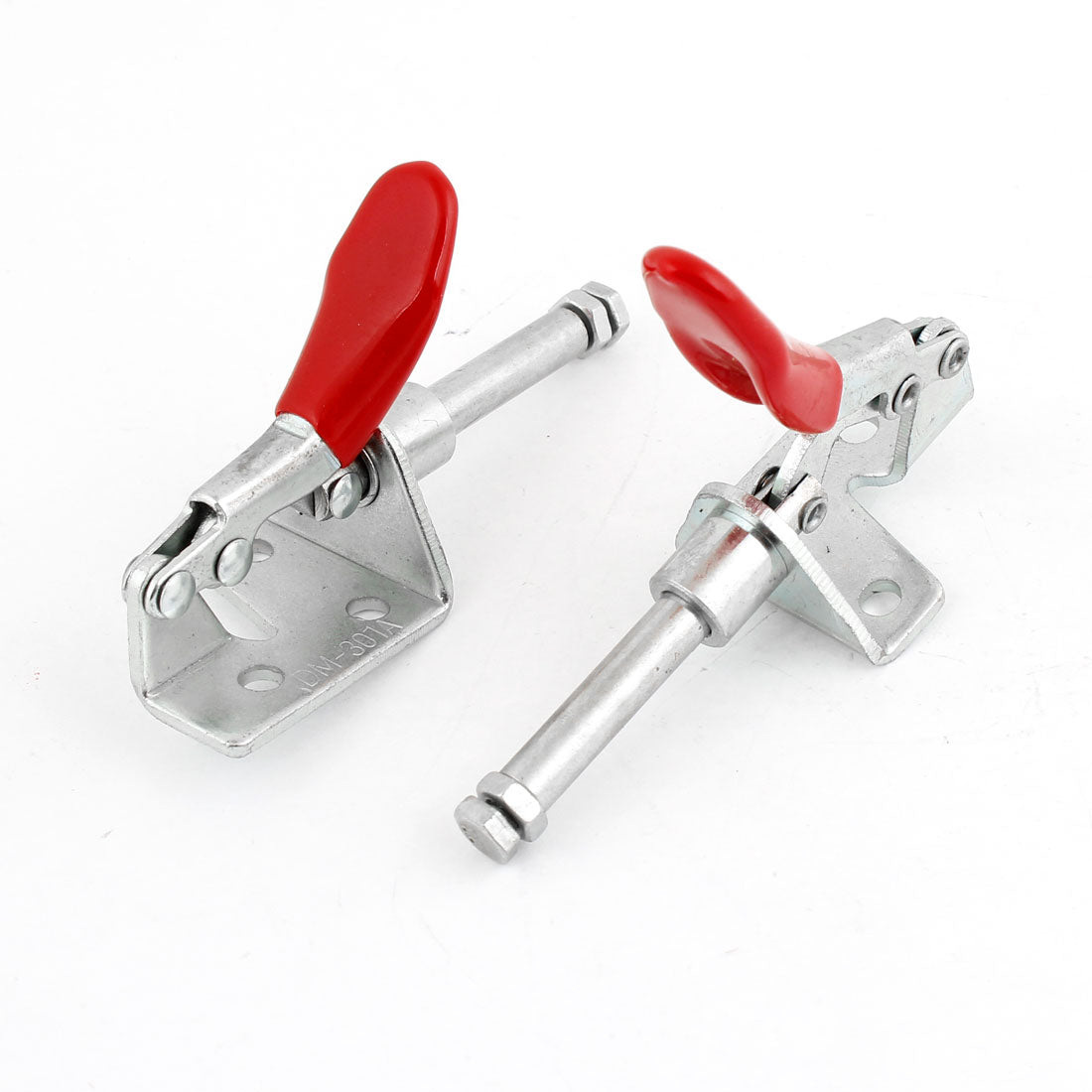 Harfington 16.7mm Plunger Stroke Red Handle Push Pull Type Toggle Clamp 45Kg 301A 2 Pcs