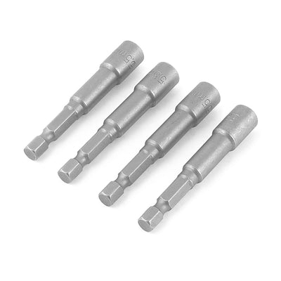 Harfington Gray Magnetic Powered 65mm Long 5.5mm Hex Socket Nut Setters Driver x 4