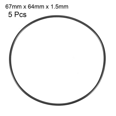 Harfington Nitrile Rubber O-Rings Metric Buna-N Sealing Gasket 5Pcs
