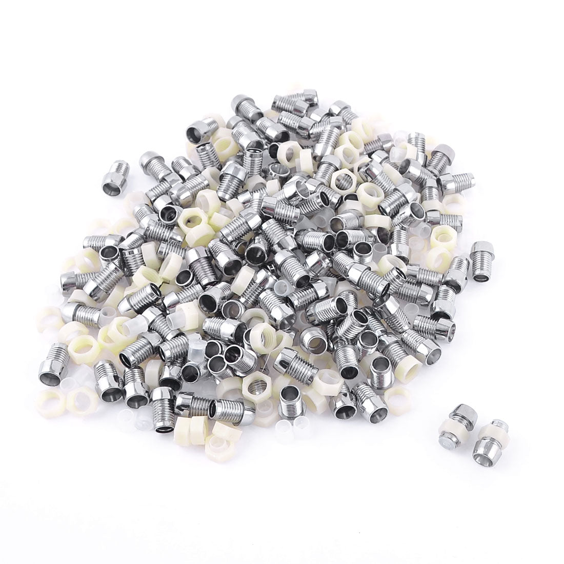 Harfington 150Pcs 5mm Metal Silver Tone LED Lamp Holder for Light-emitting Diode Lighting