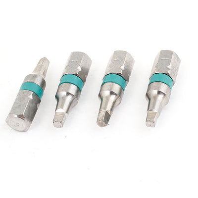 Harfington 4 Pcs 1/4" Hex 25mm Length 2.3mm x 2.3mm Square Head Screwdriver Bits