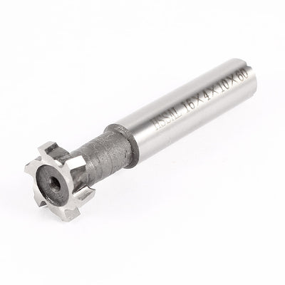Harfington Hardware Milling Cutter 4mm Depth 16mm Cutting Dia 6 Flutes HSS T Slot End Mill