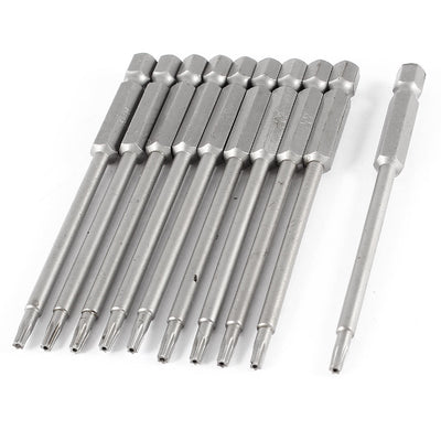 Harfington 10 Pcs Hex Shank Magnetic 2.8mm Torx T10 Security Screwdriver Bit