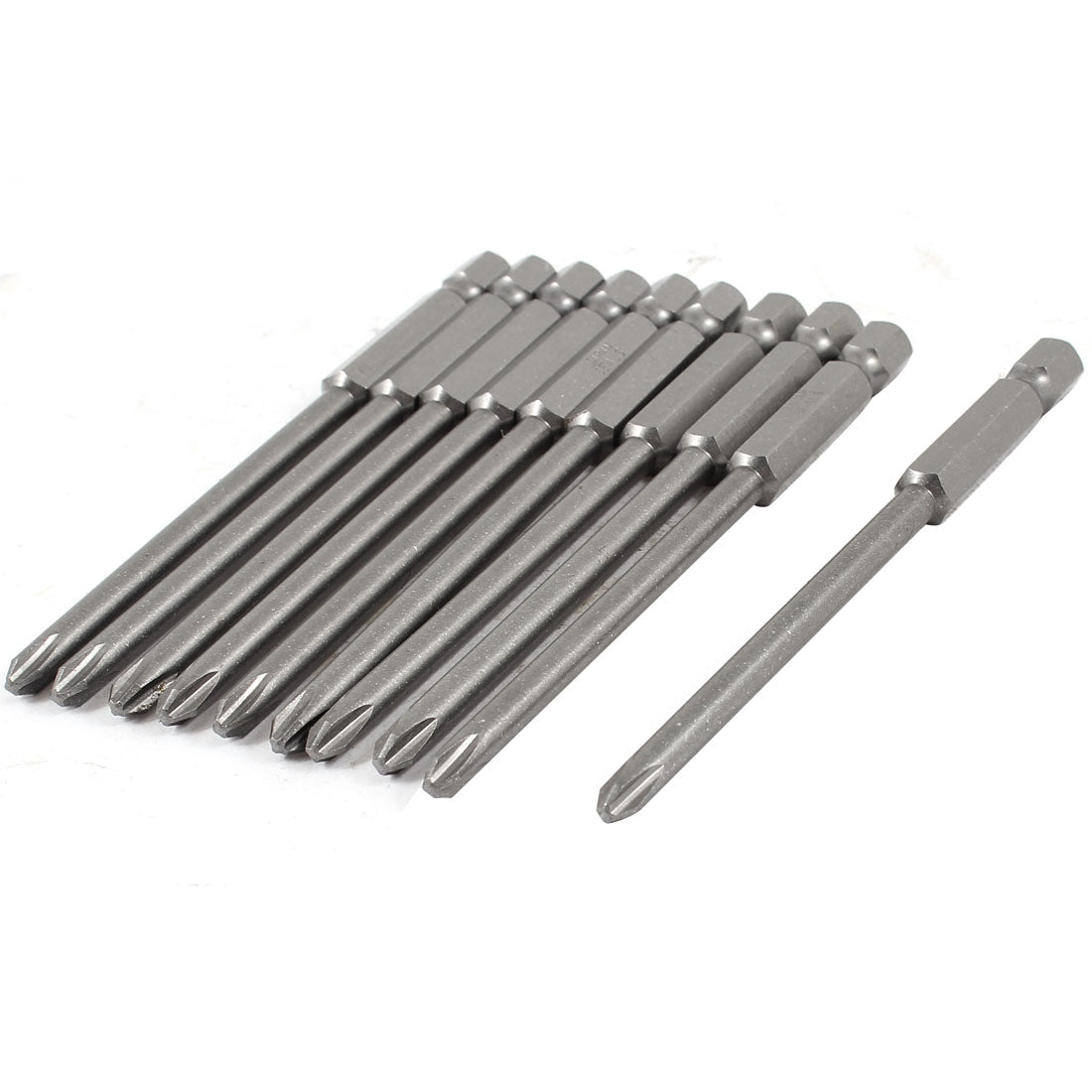 Harfington 3.9" Long 4.5mm Round Shank PH2 Tip Phillips Screwdriver Bits 10 Pcs