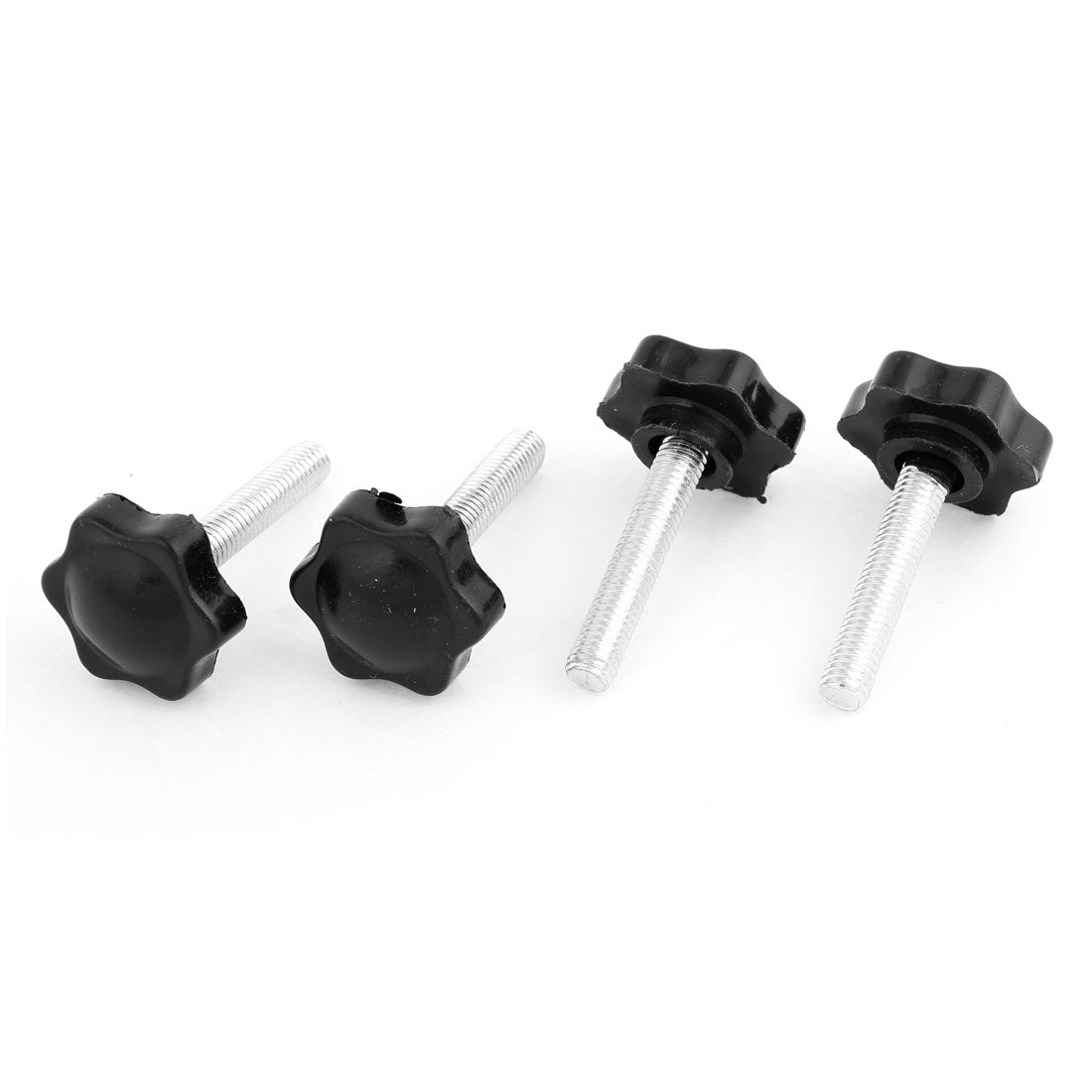 Harfington 32mm Head Dia M8 x 40mm Male Thread Screw On Type Clamping Screw Knob 4 Pcs