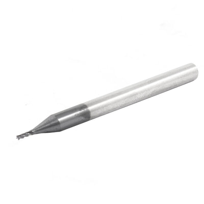 Harfington 48mm Long 1mm Cutting Diameter 4mm Shank 4 Flutes HSS End Mill Cutter