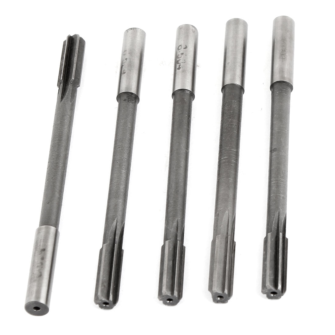 Harfington 5 Pcs 6.5mm Cutting Diameter 6 Flutes HSS Machine Reamer 94mm Length