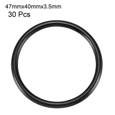 Harfington Nitrile Rubber O-Rings, Metric Nitrile Rubber Sealing Gasket Black Pack of 30