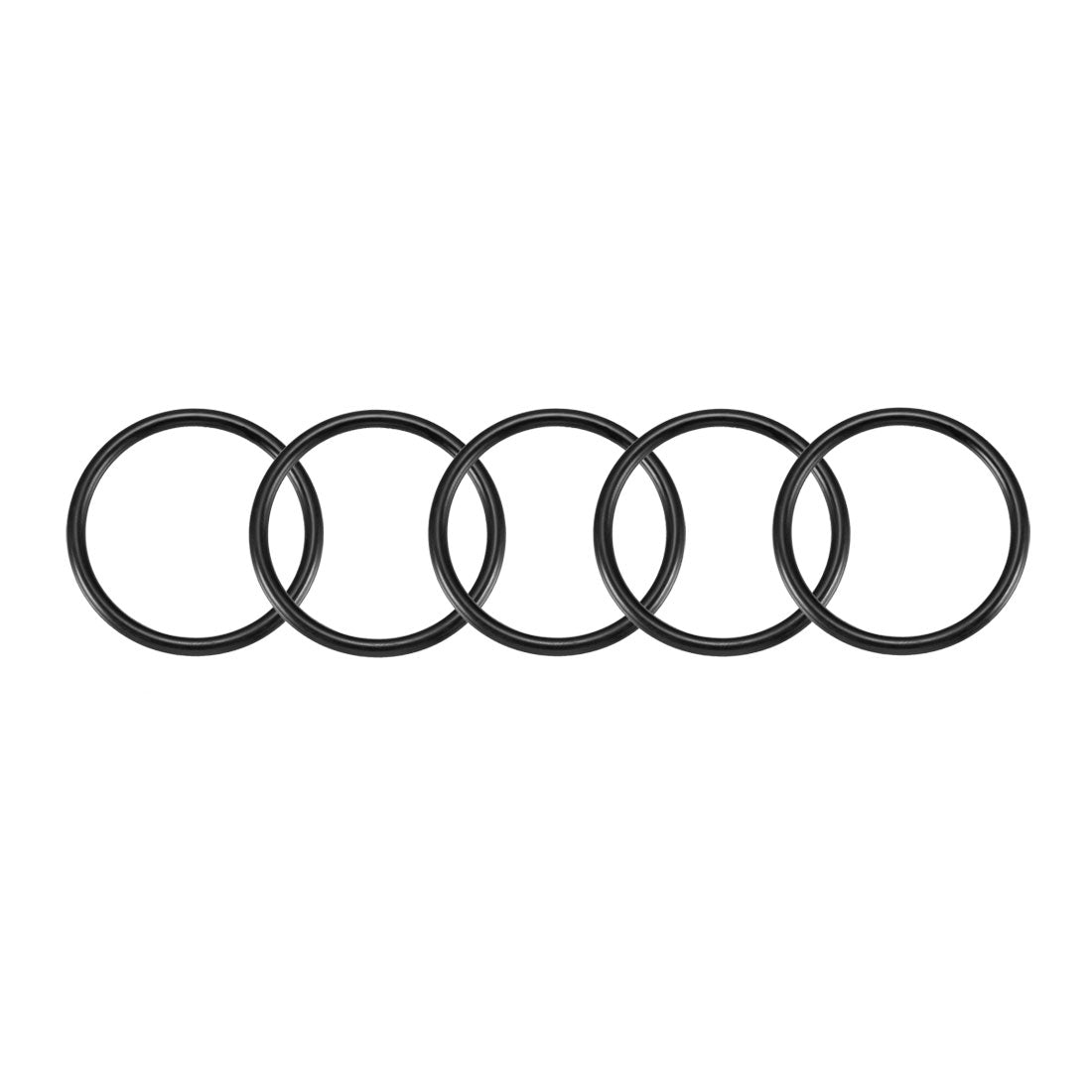 Harfington Nitrile Rubber O-Rings, Metric Nitrile Rubber Sealing Gasket Black Pack of 30