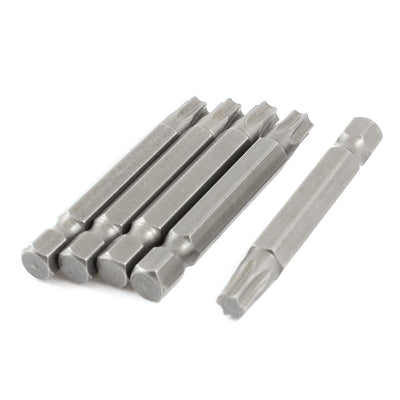 Harfington 5 Pcs T30 Magnetic 5.3mm Tip 6.3mm Hex Shank Torx Screwdriver Bits