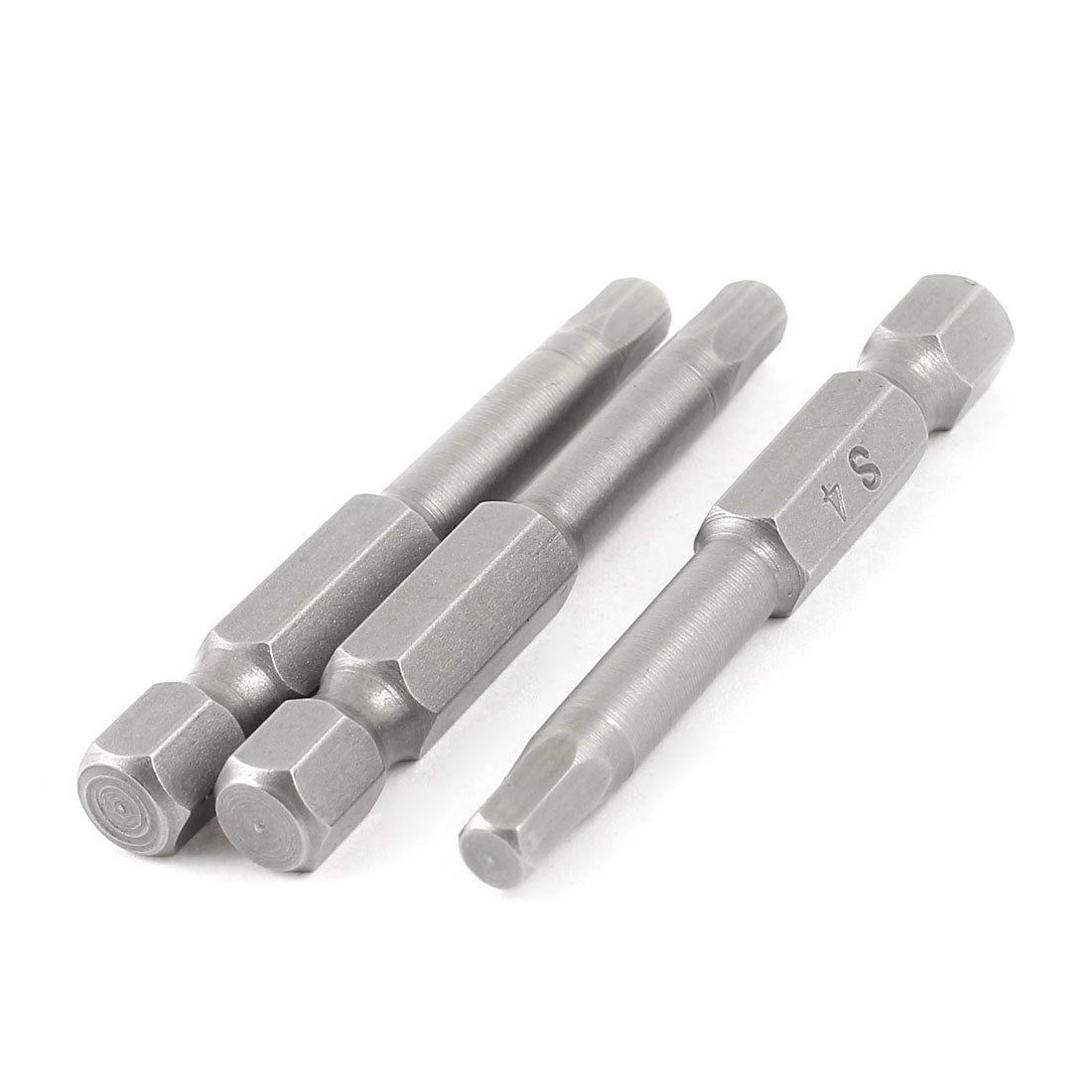 Harfington Power Tools Gray Magnetic 4mm Tip Hexagon Screwdriver Bits 3 Pcs