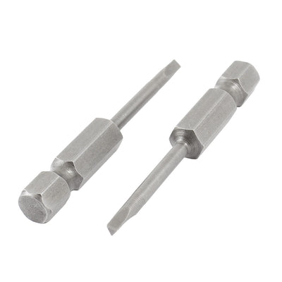 Harfington 2 Pcs 6.3mm Hex Shank 2mm Tip Magnetic Triangle Screwdriver Bits