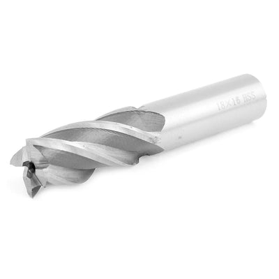 Harfington 18mm x 16mm HSS Straight Shank Four Flute End Milling Cutter 95mm Long