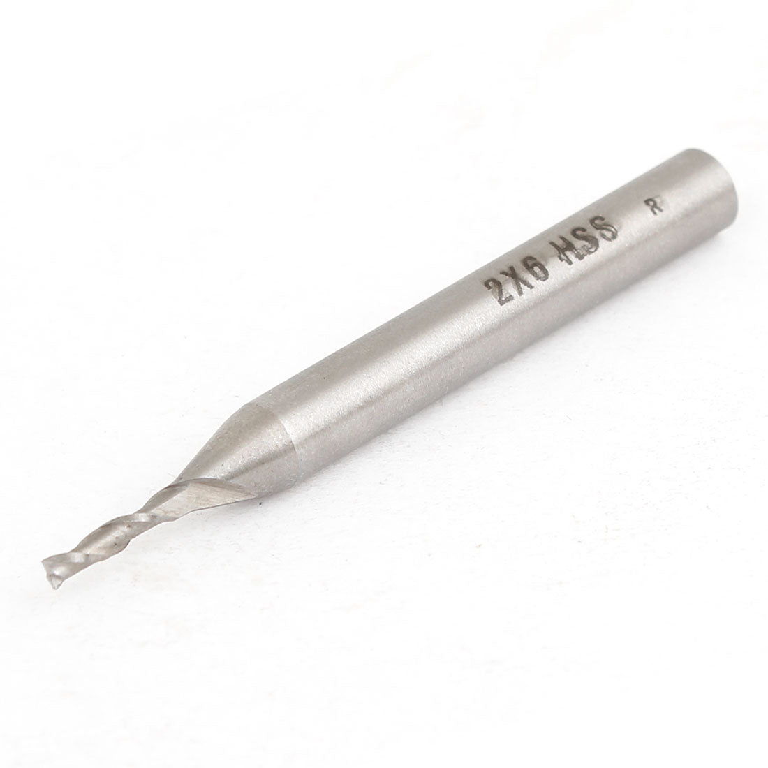 Harfington 2.4" Long Helical Groove Two Flute High Speed Steel Cutter End Mill 2mm x 6mm
