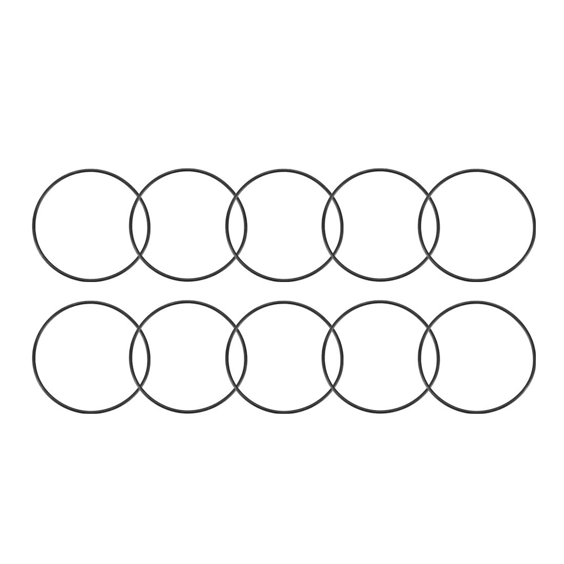 Harfington Nitrile Rubber O-Rings Metric Buna-N Sealing Gasket Black 10Pcs
