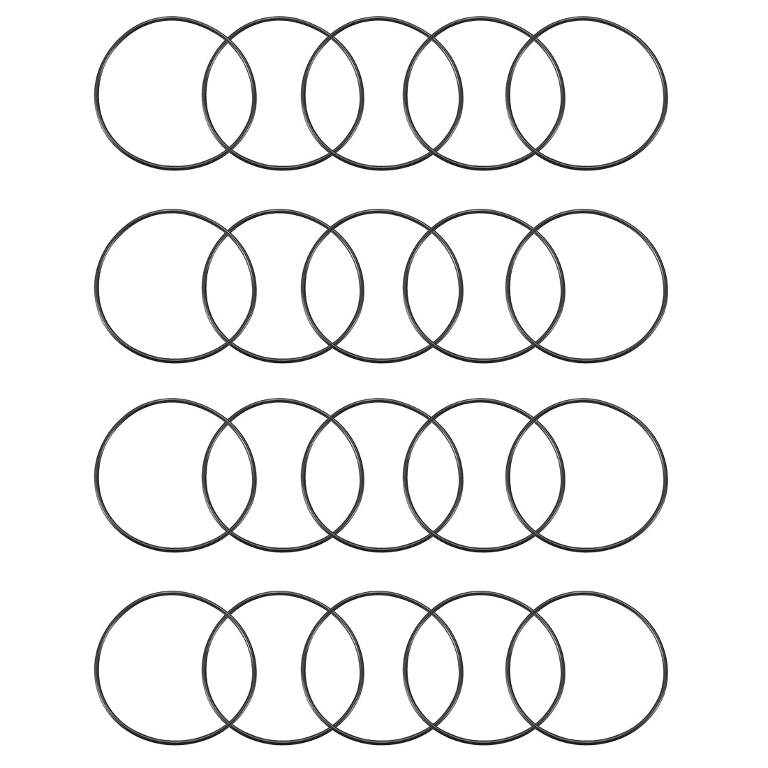 Harfington Nitrile Rubber O-Rings, Metric Buna-N Sealing Gasket, 20Pcs