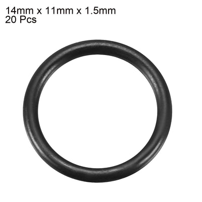 Harfington Nitrile Rubber O-Rings, Metric Buna-N Sealing Gasket, 20Pcs