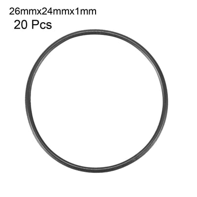 Harfington Nitrile Rubber O-Rings, Metric Buna-N Sealing Gasket, 20Pcs