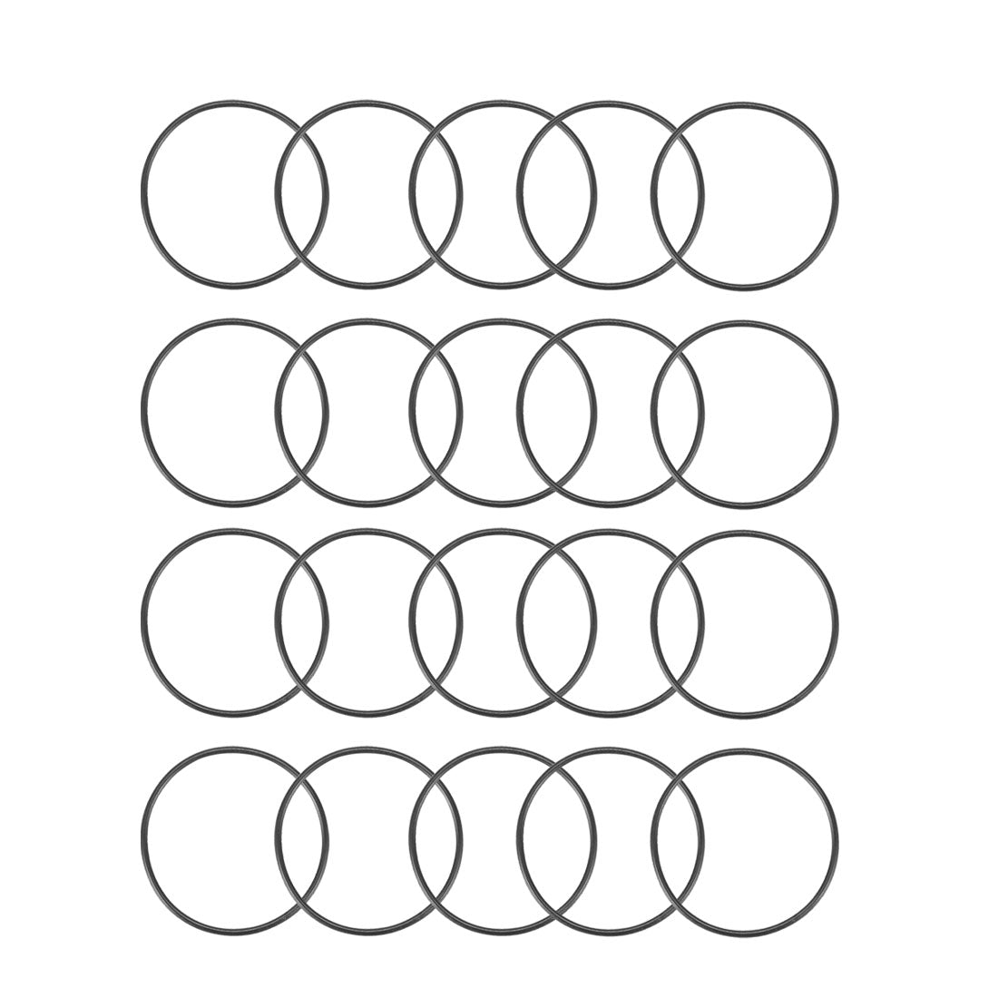 Harfington Nitrile Rubber O-Rings, Metric Buna-N Sealing Gasket, 20Pcs