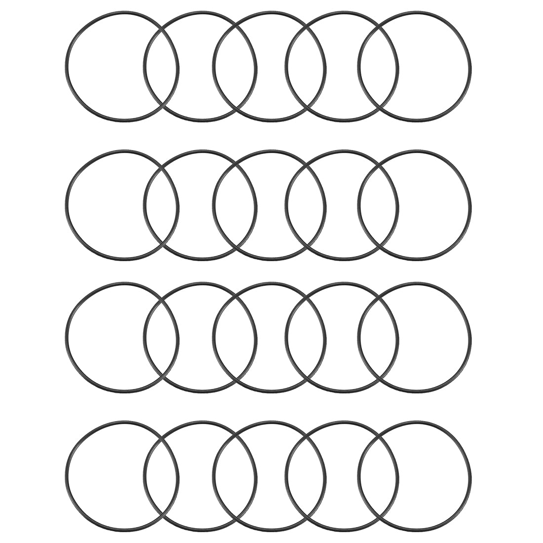 Harfington Nitrile Rubber O-Rings, Metric Buna-N Sealing Gasket, 20Pcs