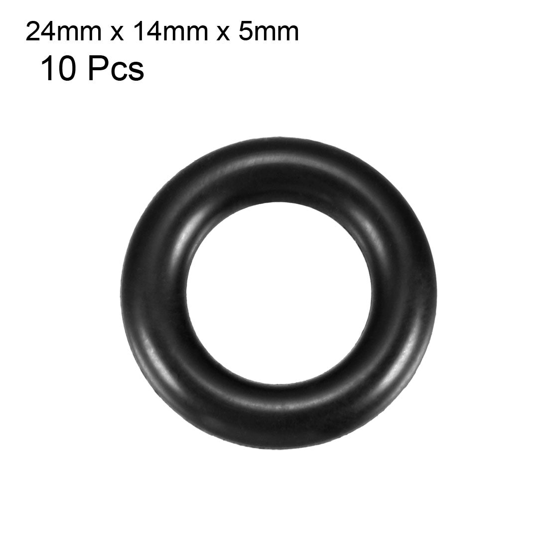Harfington Nitrile Rubber O-Rings Metric Buna-N Sealing Gasket Black 10Pcs