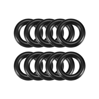 Harfington Nitrile Rubber O-Rings Metric Buna-N Sealing Gasket Black 10Pcs