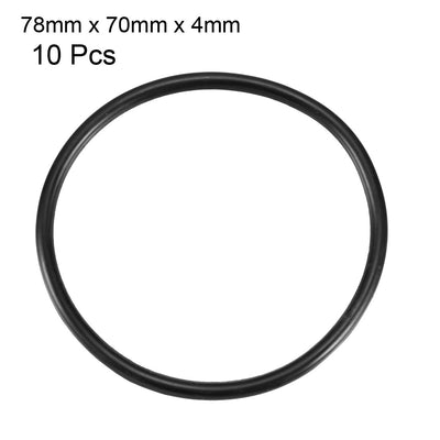 Harfington Nitrile Rubber O-Rings Metric Buna-N Sealing Gasket Black 10Pcs