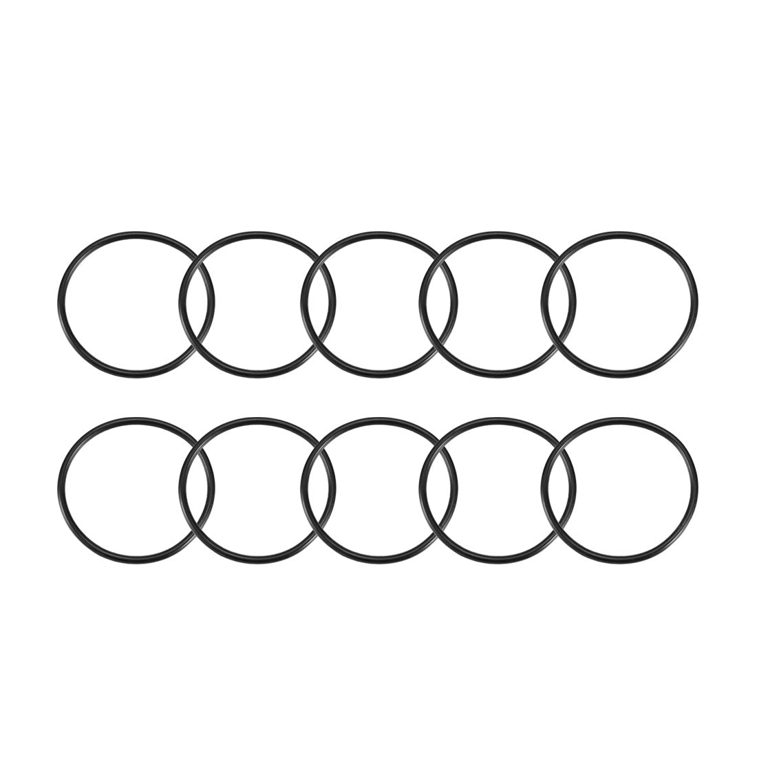 Harfington Nitrile Rubber O-Rings Metric Buna-N Sealing Gasket Black 10Pcs