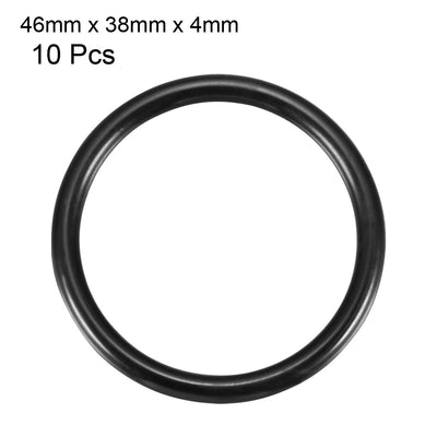 Harfington Nitrile Rubber O-Rings Metric Buna-N Sealing Gasket Black 10Pcs